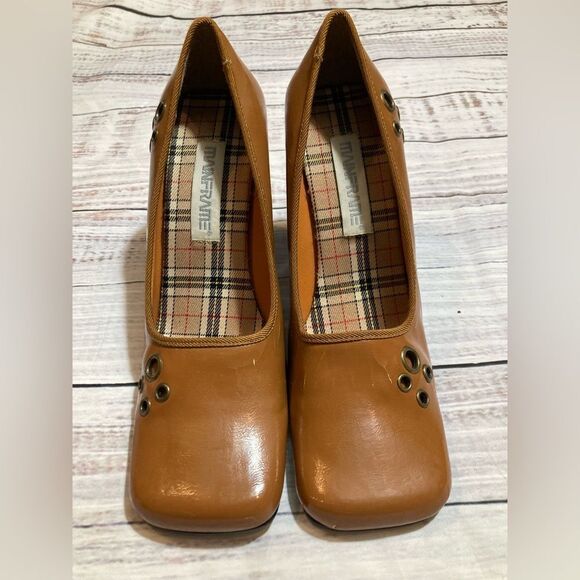 Mainframe Retro Women’s Chunky Heels 70s style 90s shoes size 6 Square Toe - Picture 4 of 14